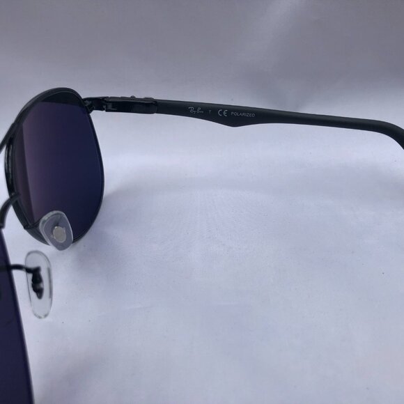 NEW RAY BAN RB8313 Carbon Authentic Sunglasses Polarized  61mm 100%UV From Italy - Picture 10 of 11